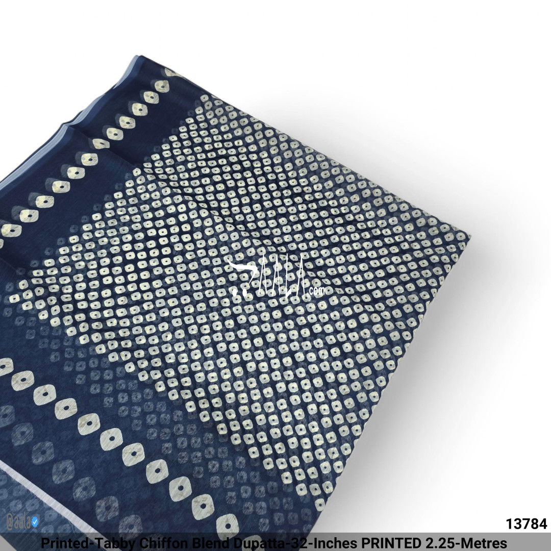 Printed-Tabby Chiffon Blend Dupatta-32-Inches PRINTED 2.25-Metres #13784