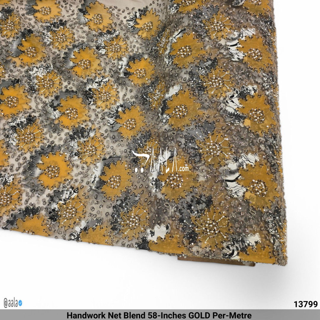 Handwork Net Blend 58-Inches GOLD Per-Metre #13799