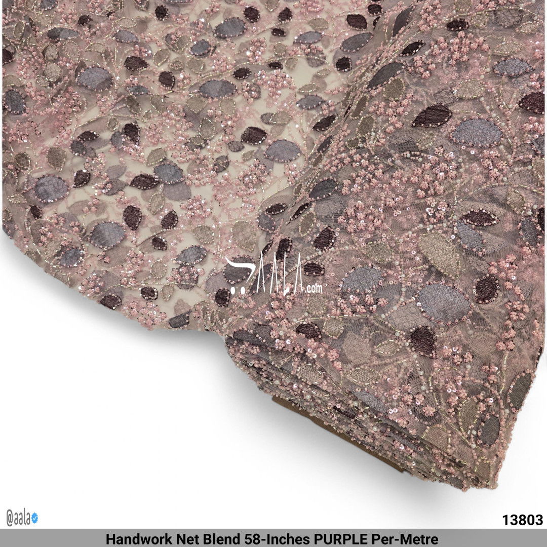 Handwork Net Blend 58-Inches PURPLE Per-Metre #13803
