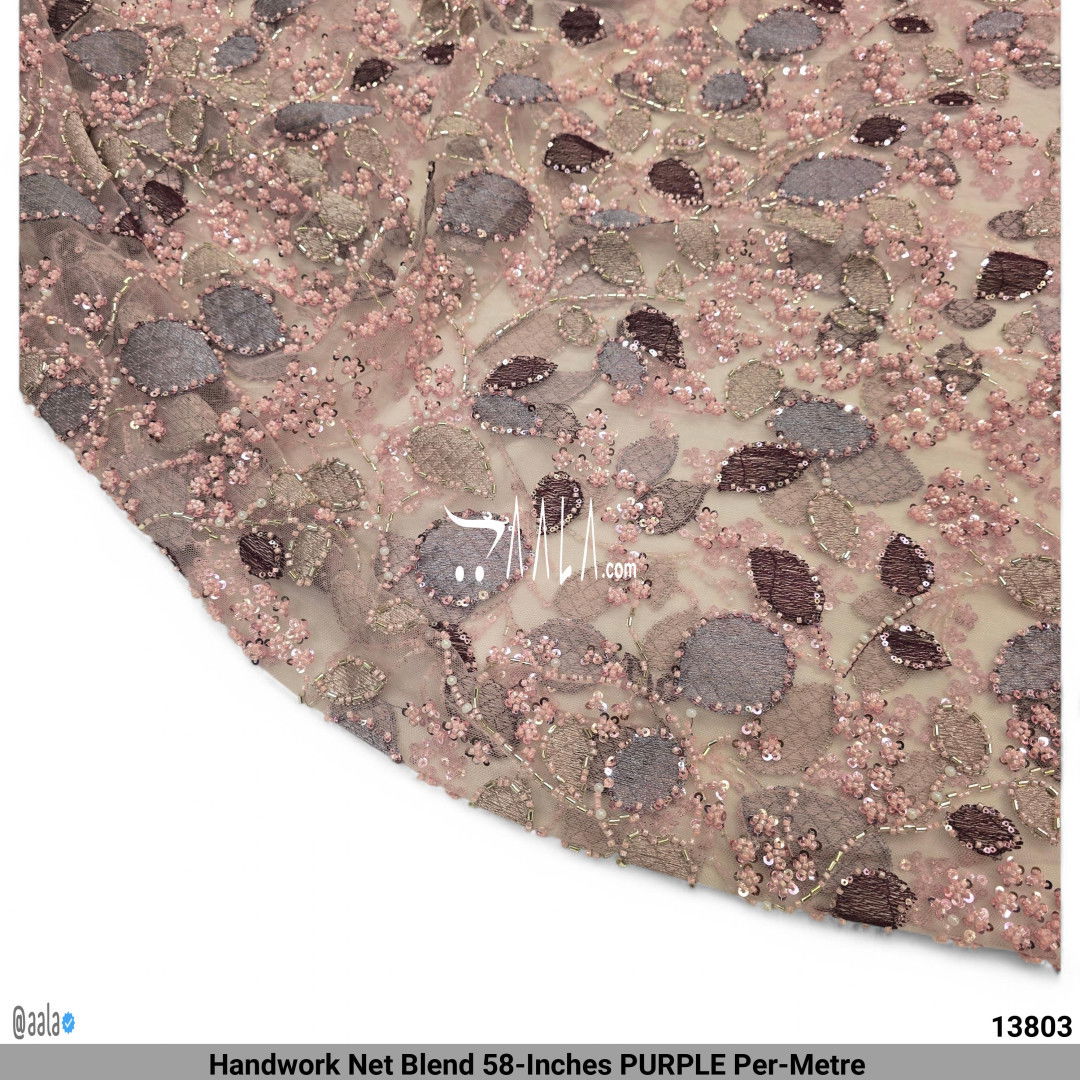 Handwork Net Blend 58-Inches PURPLE Per-Metre #13803