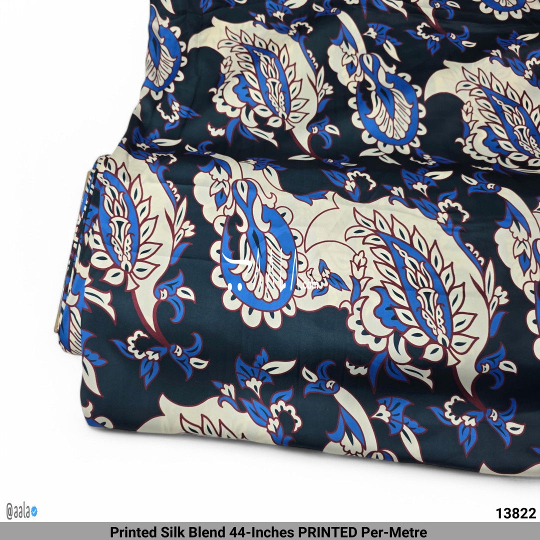 Printed Silk Blend 44-Inches PRINTED Per-Metre #13822