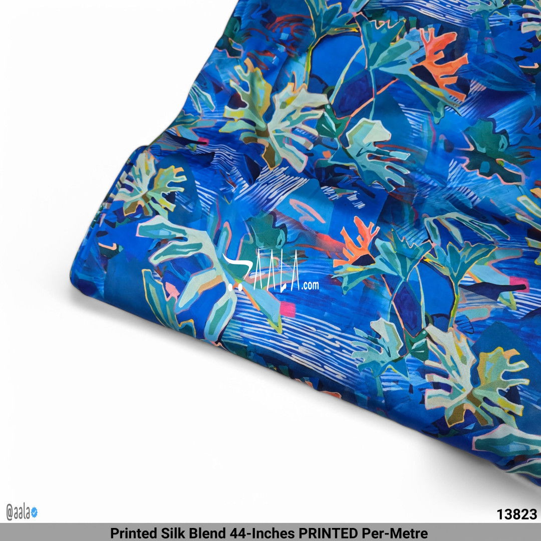 Printed Silk Blend 44-Inches PRINTED Per-Metre #13823
