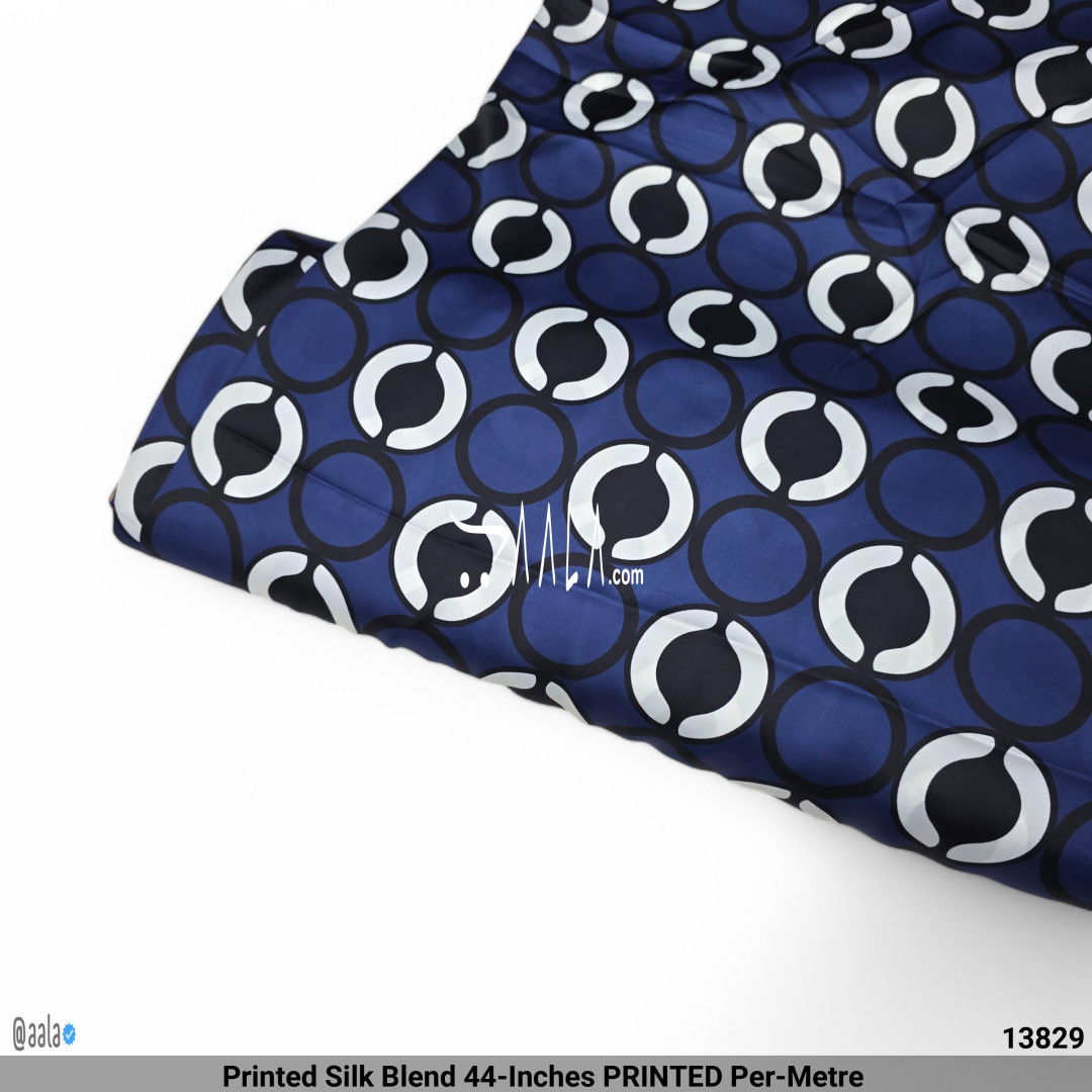 Printed Silk Blend 44-Inches PRINTED Per-Metre #13829