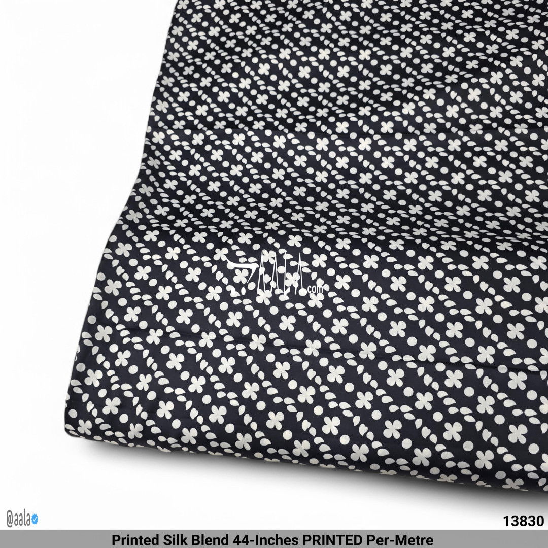 Printed Silk Blend 44-Inches PRINTED Per-Metre #13830