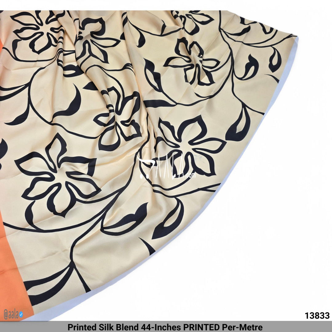 Printed Silk Blend 44-Inches PRINTED Per-Metre #13833