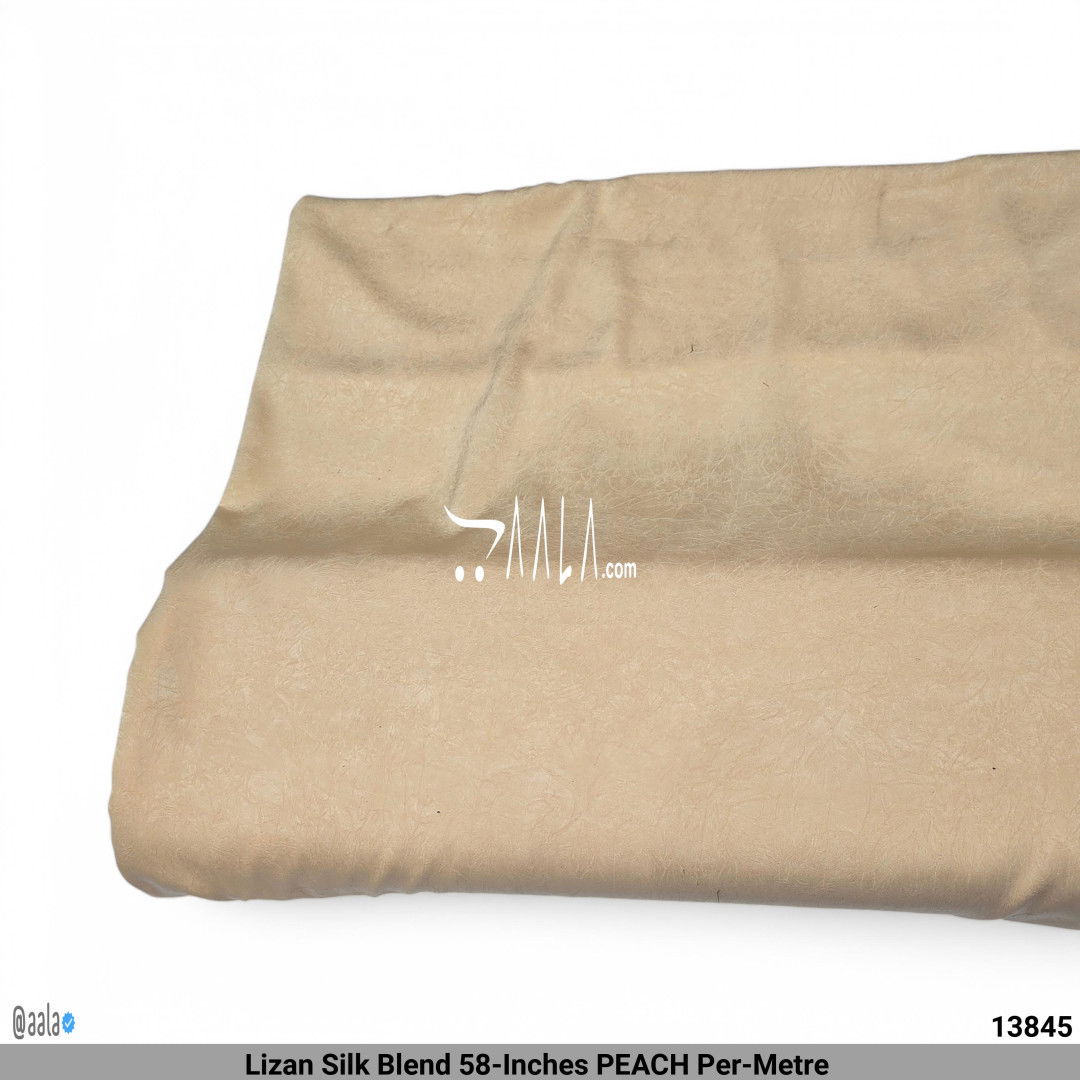 Lizan Silk Blend 58-Inches PEACH Per-Metre #13845