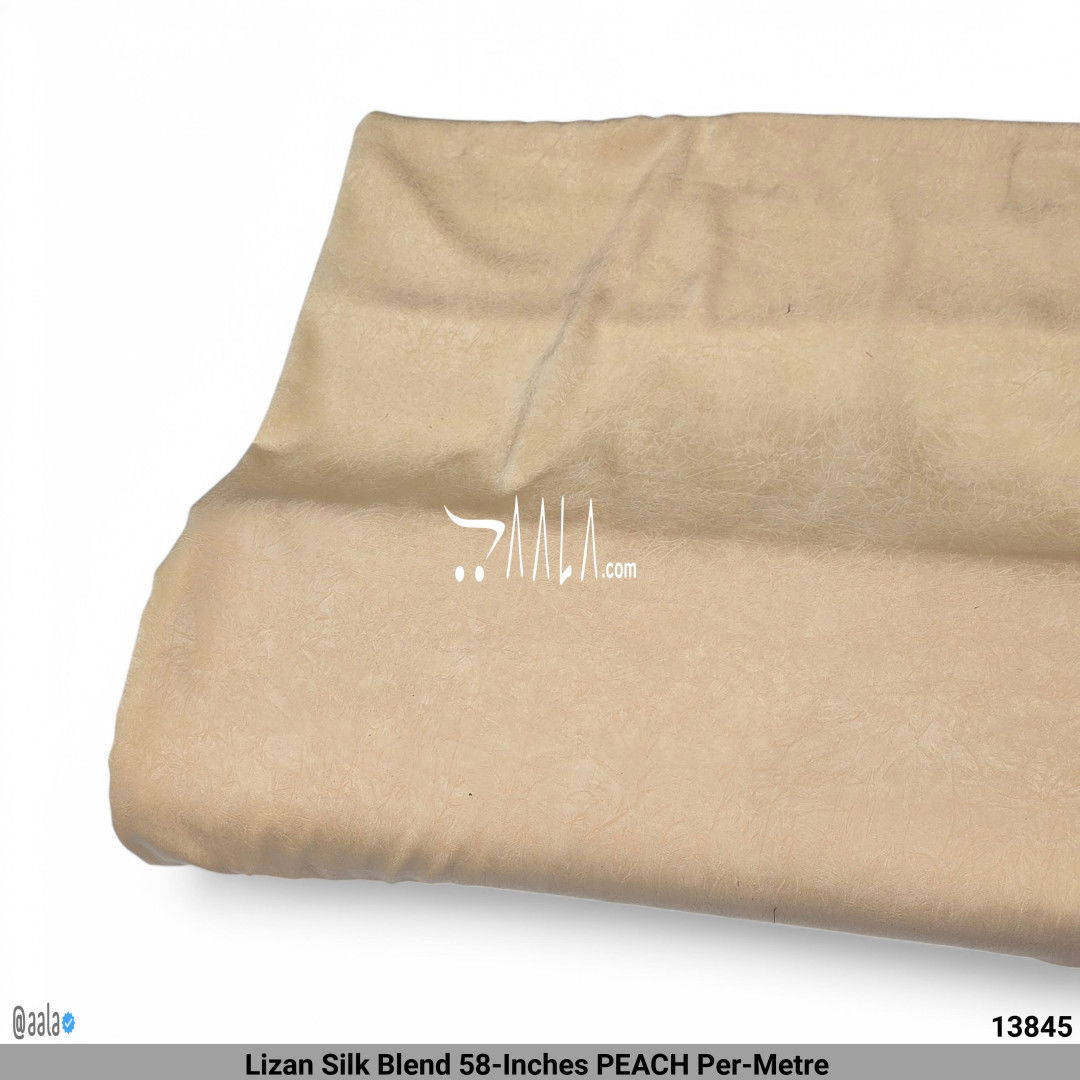 Lizan Silk Blend 58-Inches PEACH Per-Metre #13845