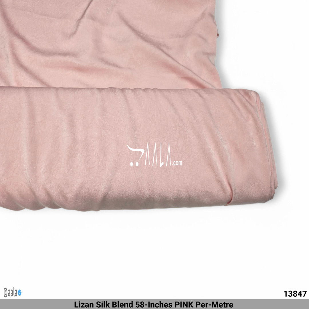 Lizan Silk Blend 58-Inches PINK Per-Metre 