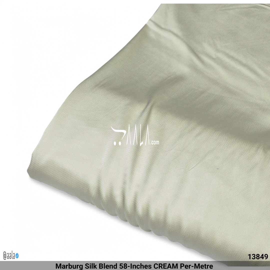 Marburg Silk Blend 58-Inches CREAM Per-Metre #13849