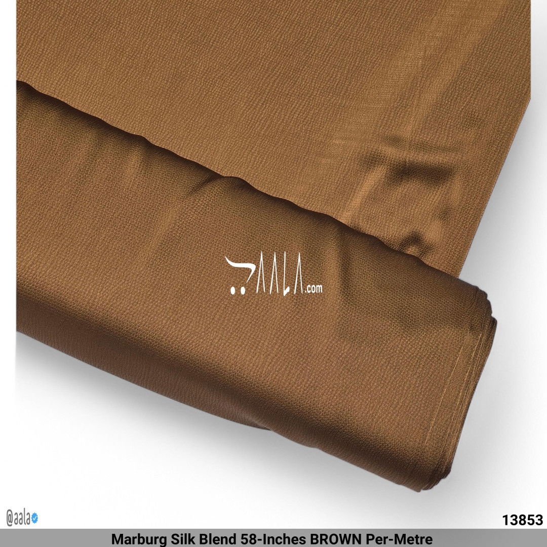 Marburg Silk Blend 58-Inches BROWN Per-Metre #13853