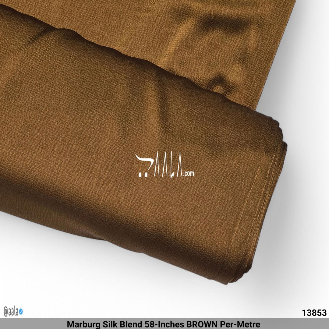 Marburg Silk Blend 58-Inches BROWN Per-Metre #13853