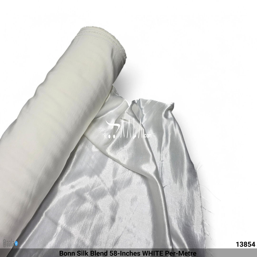 Bonn Silk Blend 58-Inches WHITE Per-Metre #13854