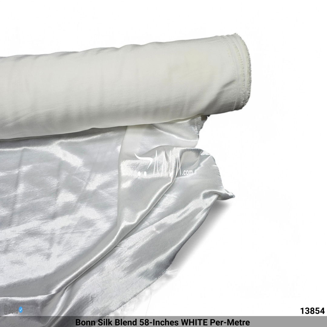 Bonn Silk Blend 58-Inches WHITE Per-Metre #13854