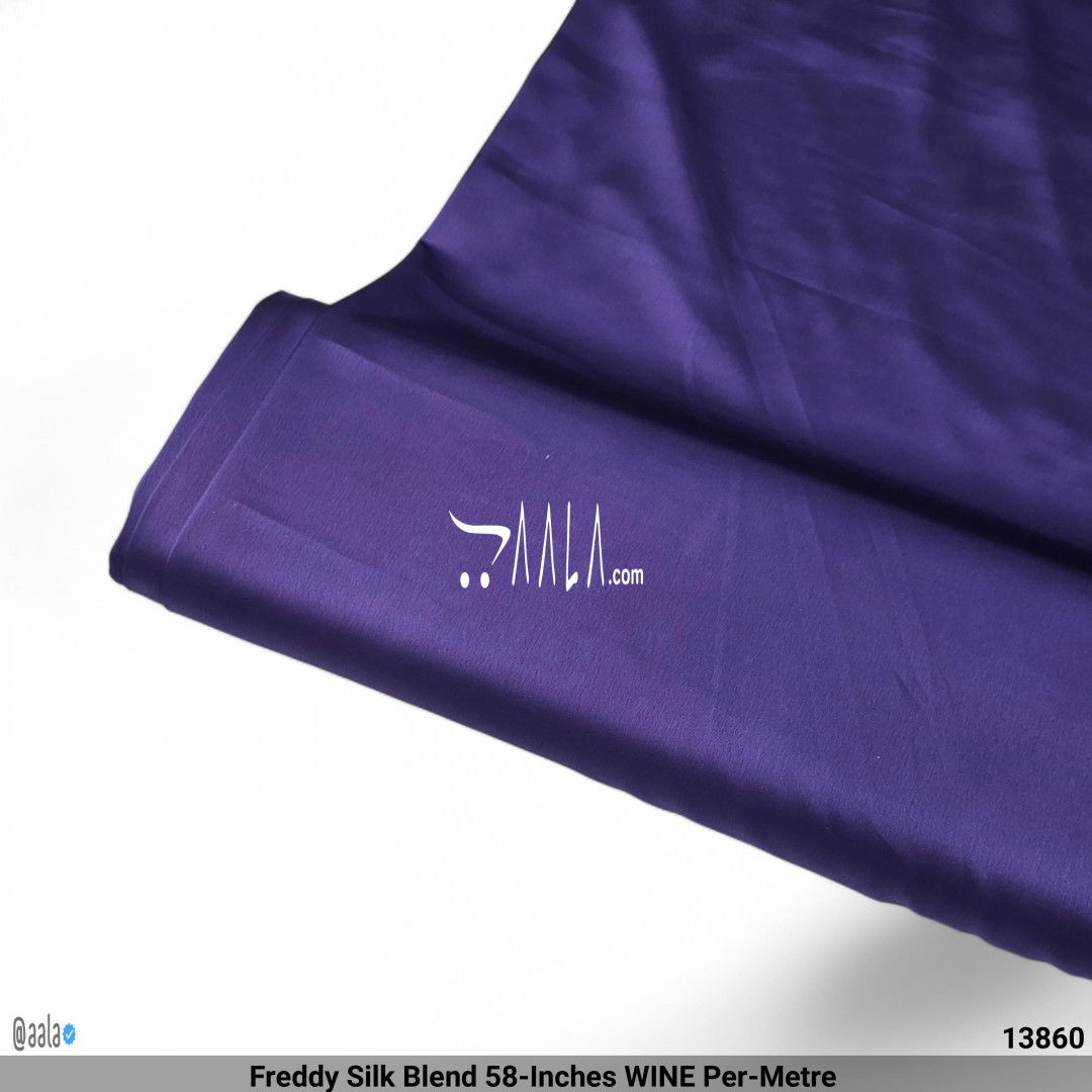 Freddy Silk Blend 58-Inches WINE Per-Metre #13860