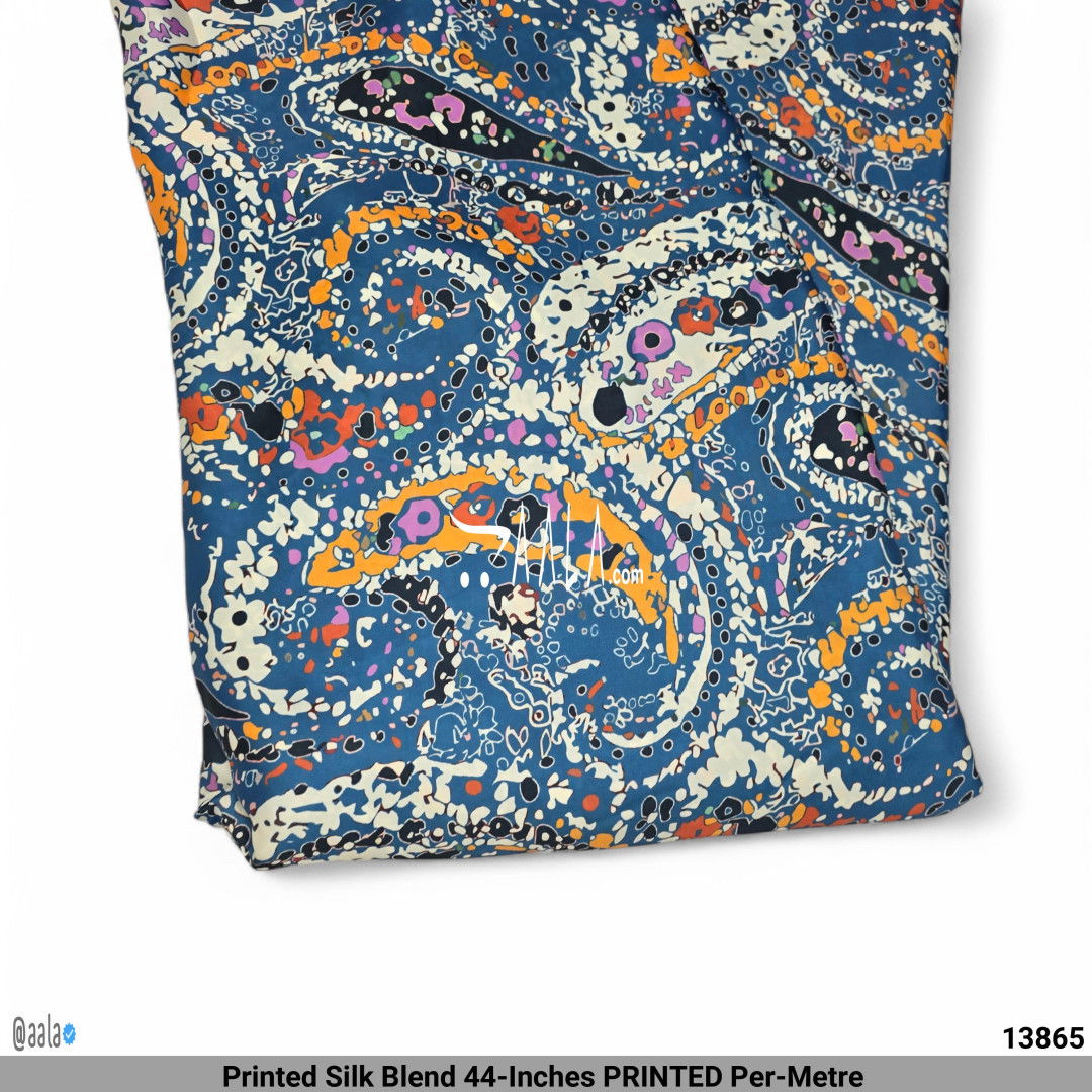 Printed Silk Blend 44-Inches PRINTED Per-Metre #13865
