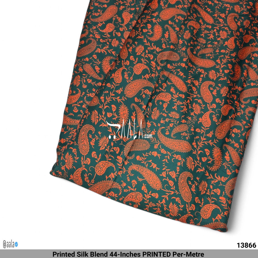 Printed Silk Blend 44-Inches PRINTED Per-Metre #13866
