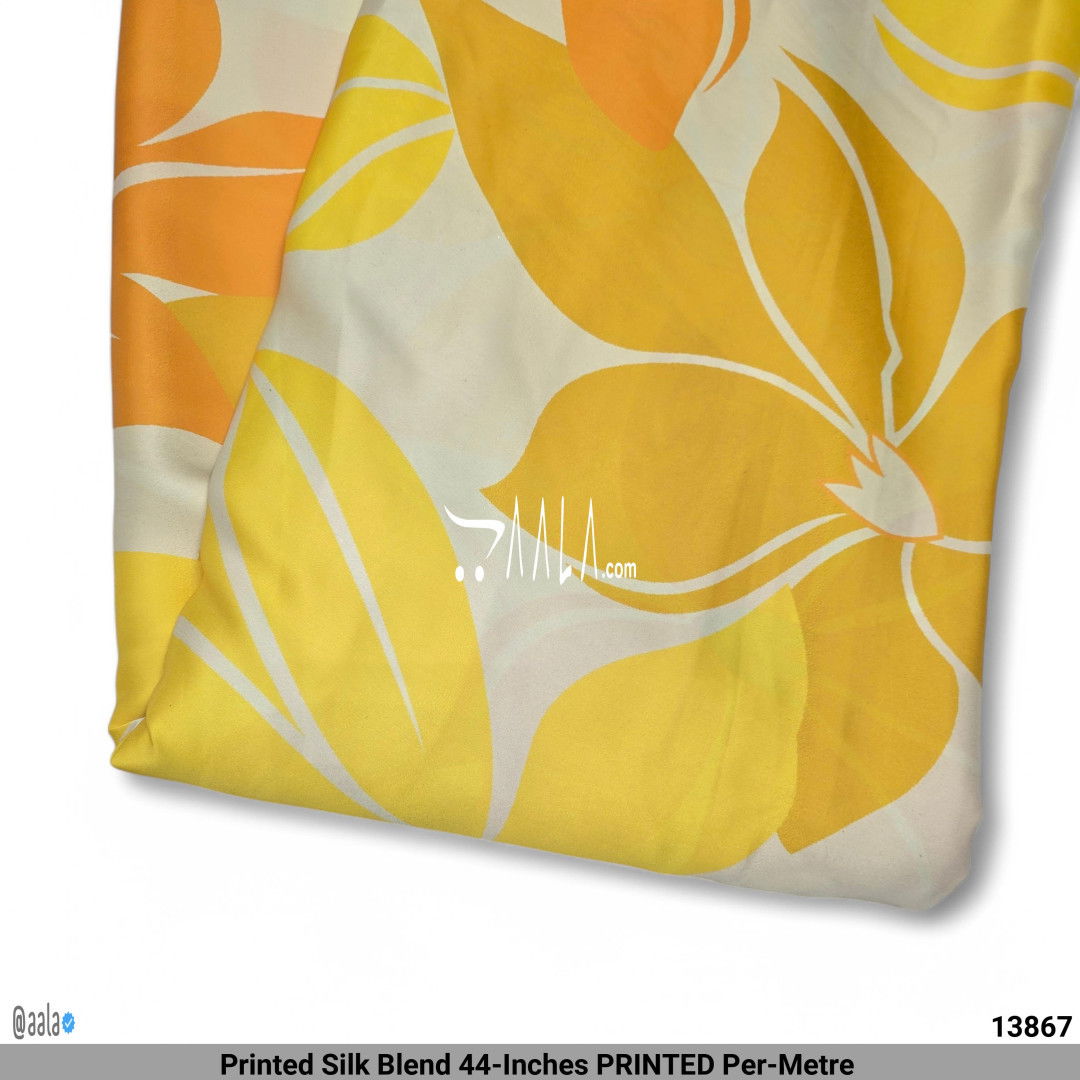 Printed Silk Blend 44-Inches PRINTED Per-Metre #13867