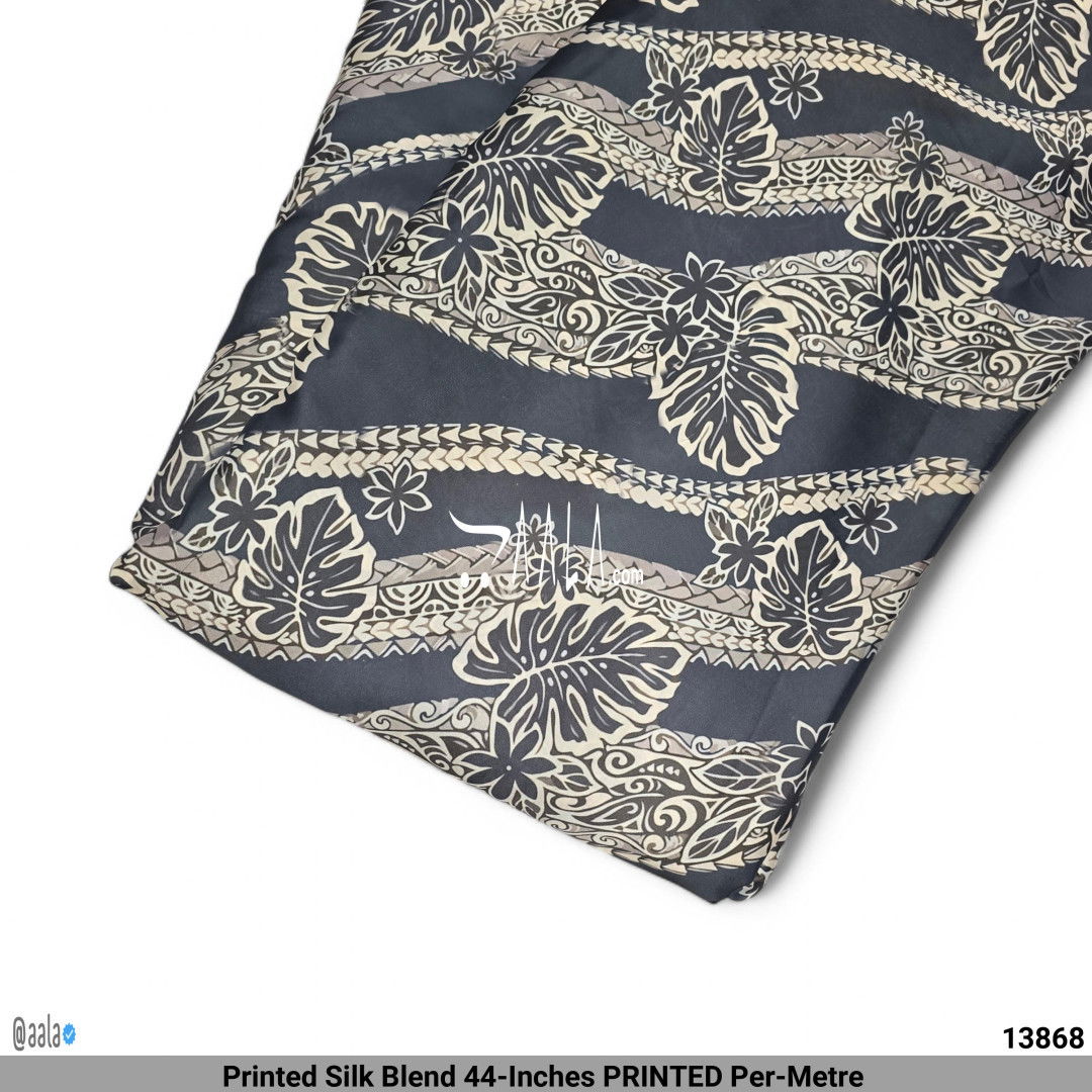 Printed Silk Blend 44-Inches PRINTED Per-Metre #13868