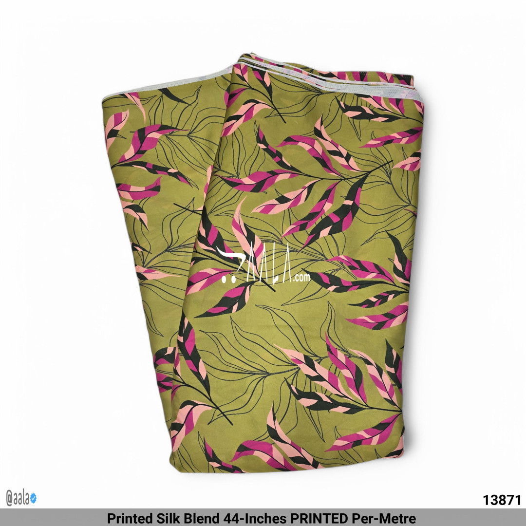 Printed Silk Blend 44-Inches PRINTED Per-Metre #13871