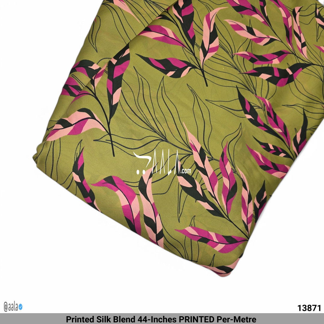 Printed Silk Blend 44-Inches PRINTED Per-Metre #13871