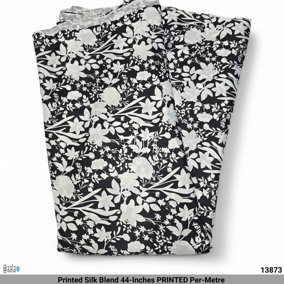 Printed Silk Blend 44-Inches PRINTED Per-Metre #13873