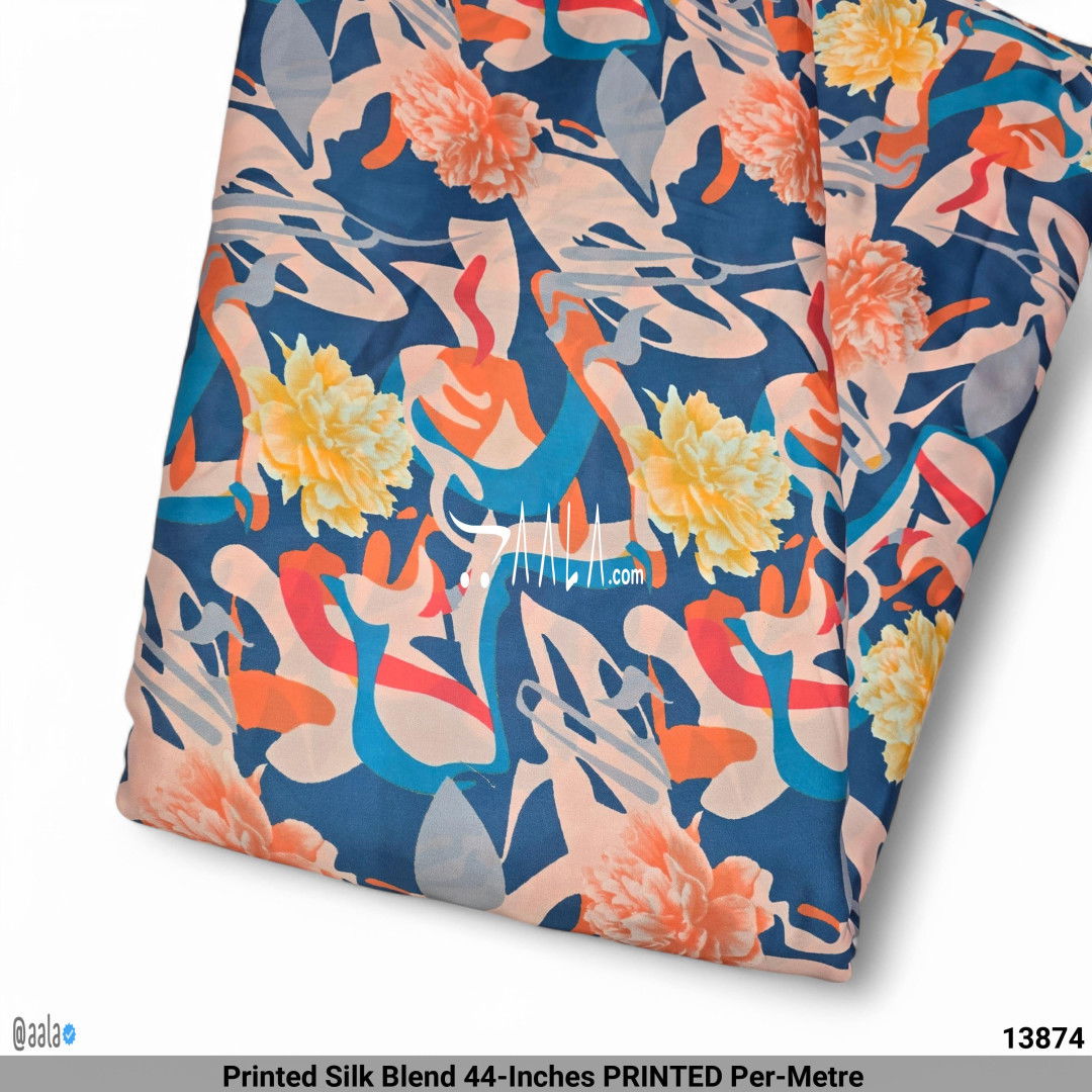 Printed Silk Blend 44-Inches PRINTED Per-Metre #13874