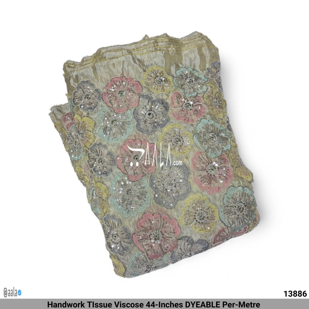Handwork TIssue Viscose 44-Inches DYEABLE Per-Metre #13886
