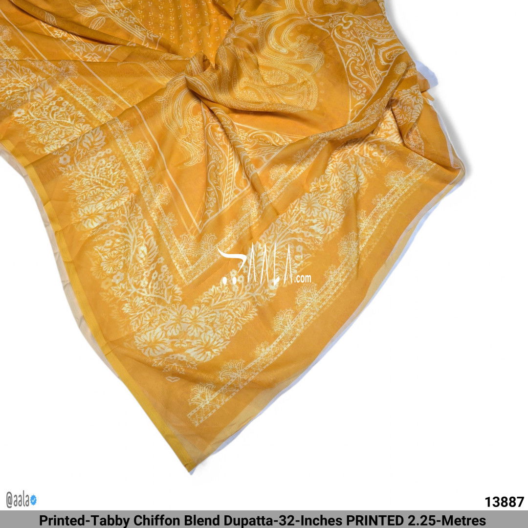 Printed-Tabby Chiffon Blend Dupatta-32-Inches PRINTED 2.25-Metres #13887