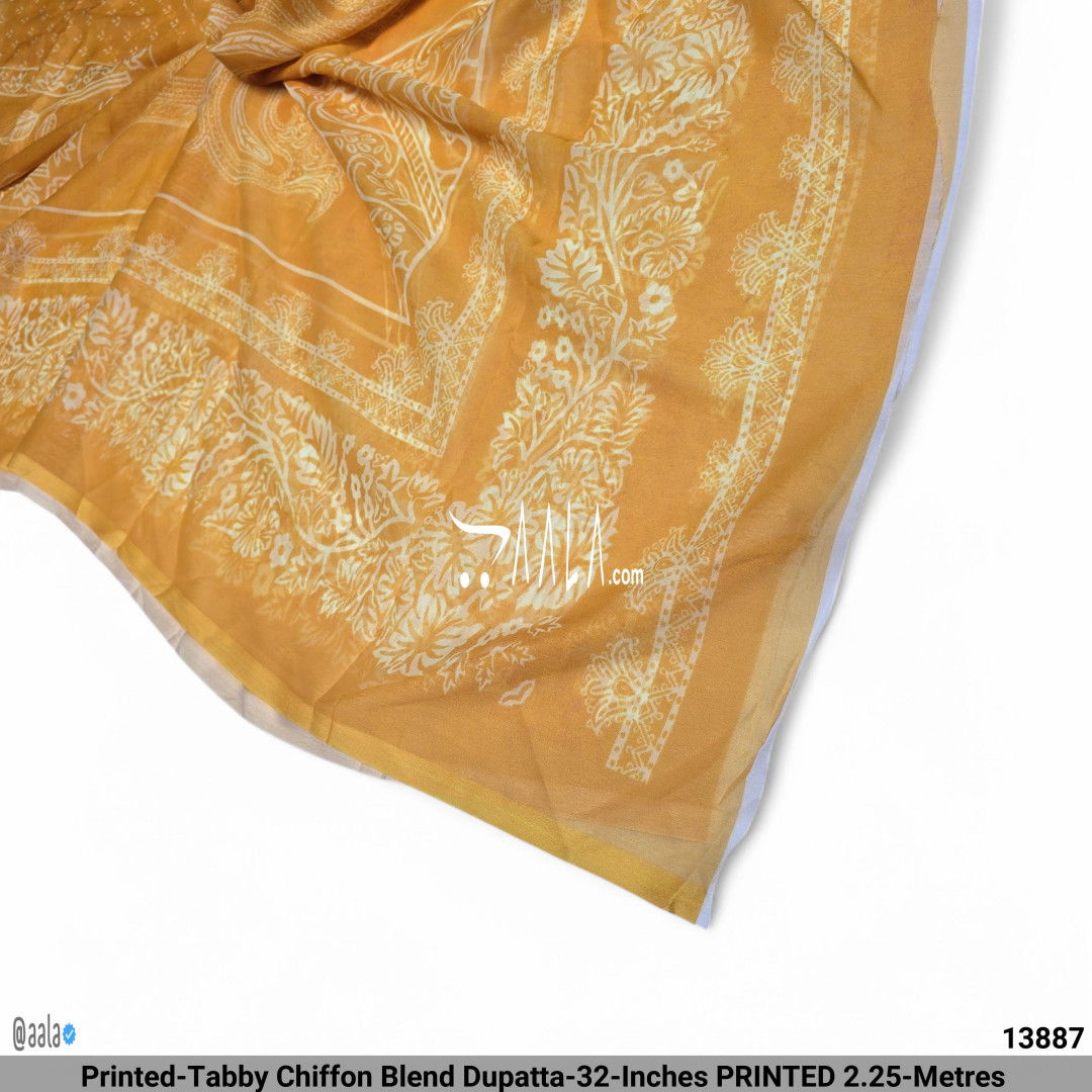 Printed-Tabby Chiffon Blend Dupatta-32-Inches PRINTED 2.25-Metres #13887