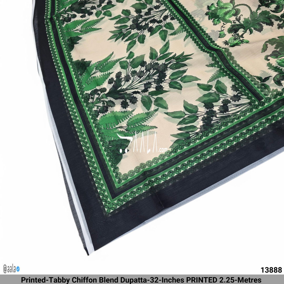 Printed-Tabby Chiffon Blend Dupatta-32-Inches PRINTED 2.25-Metres #13888