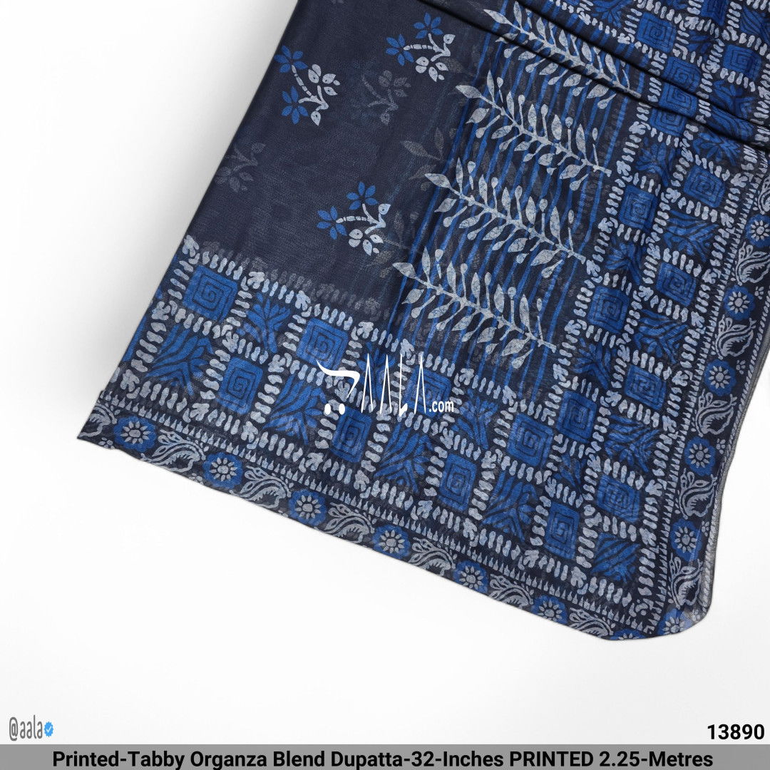 Printed-Tabby Organza Blend Dupatta-32-Inches PRINTED 2.25-Metres #13890
