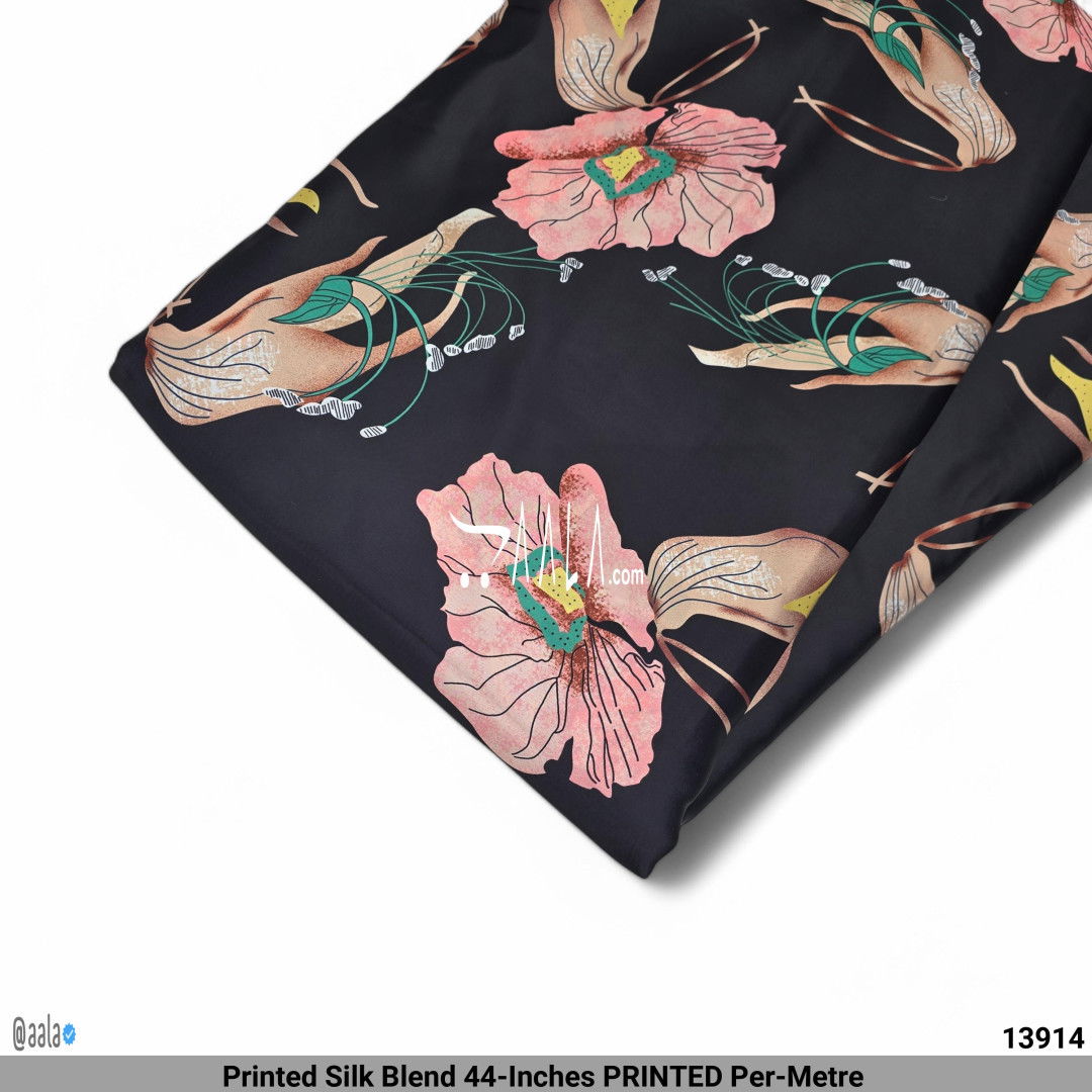 Printed Silk Blend 44-Inches PRINTED Per-Metre #13914