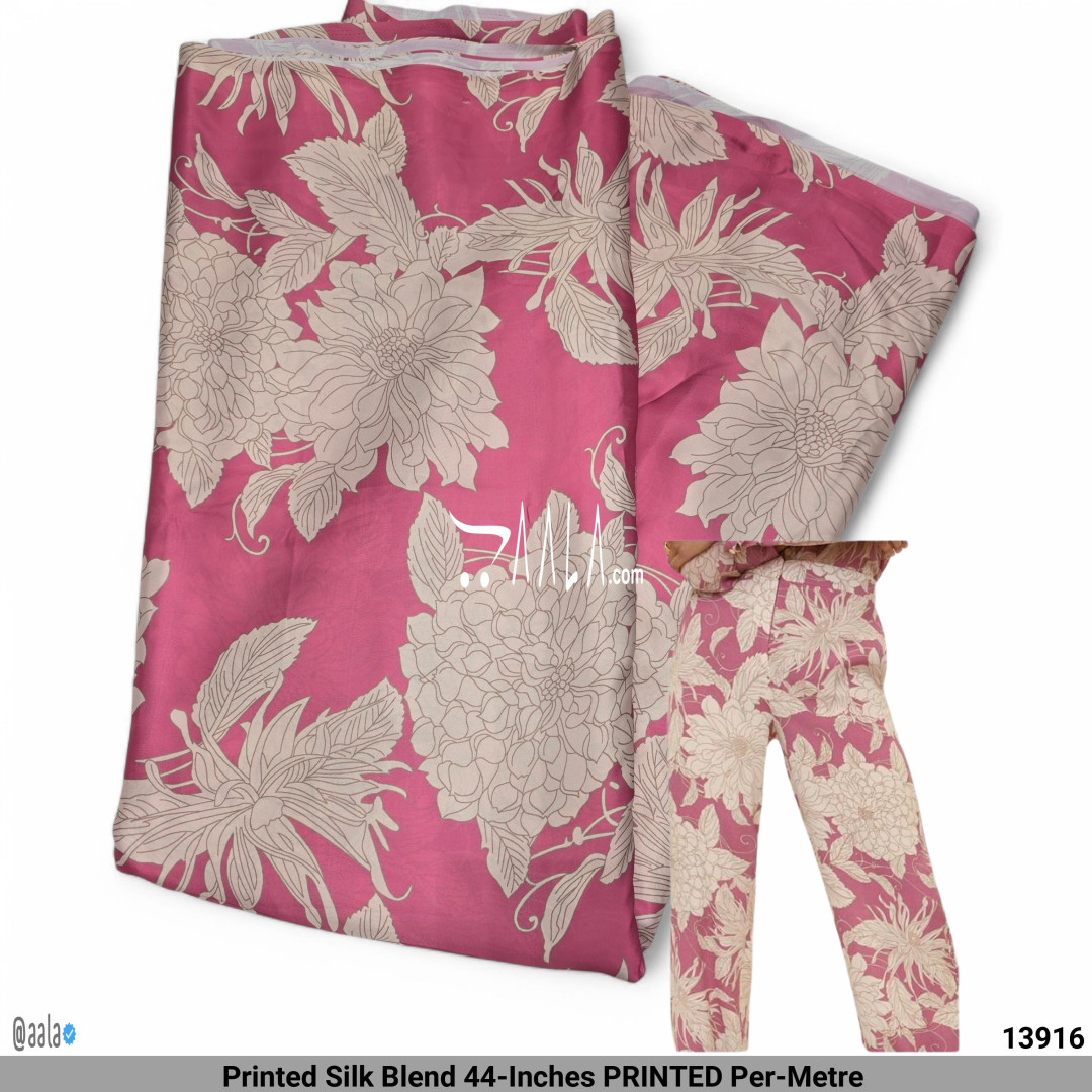 Printed Silk Blend 44-Inches PRINTED Per-Metre #13916
