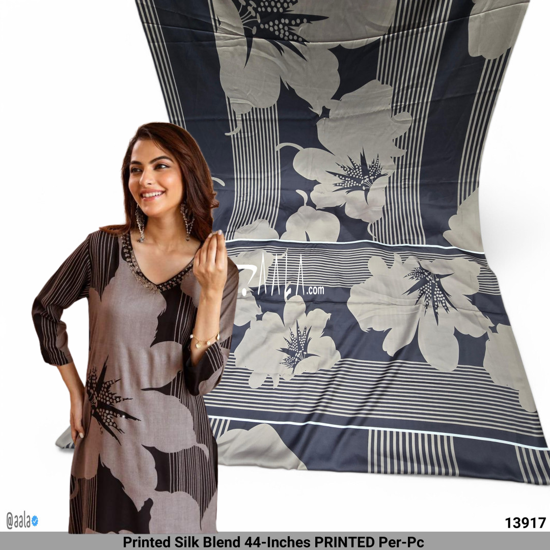 Printed Silk Blend 44-Inches PRINTED Per-Pc #13917