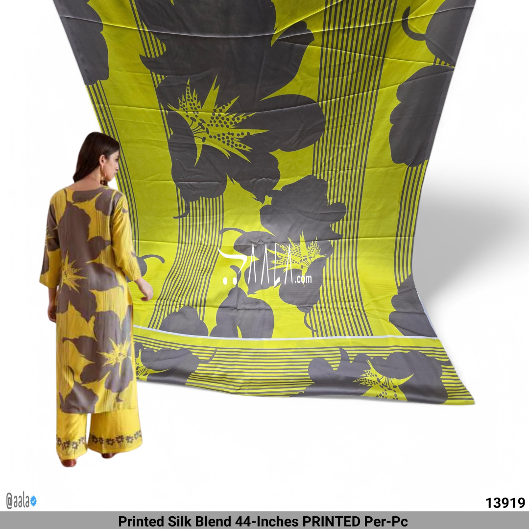 Printed Silk Blend 44-Inches PRINTED Per-Pc #13919