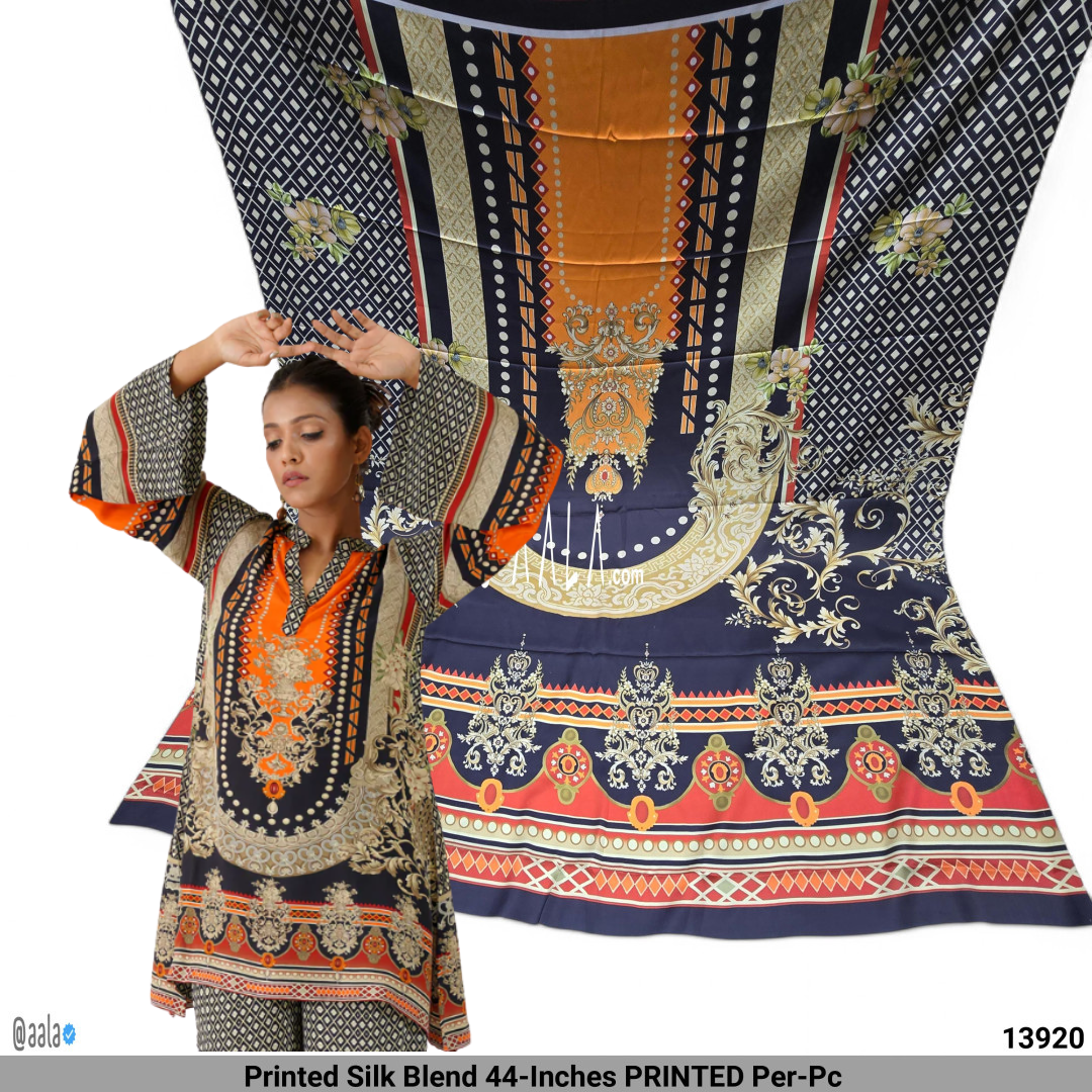 Printed Silk Blend 44-Inches PRINTED Per-Pc #13920