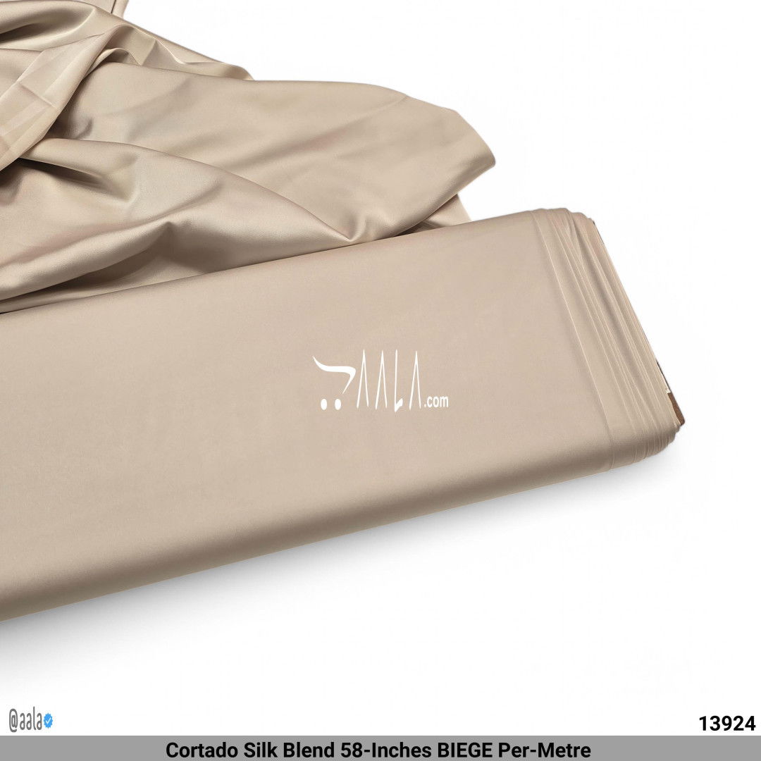 Cortado Silk Blend 58-Inches BIEGE Per-Metre #13924