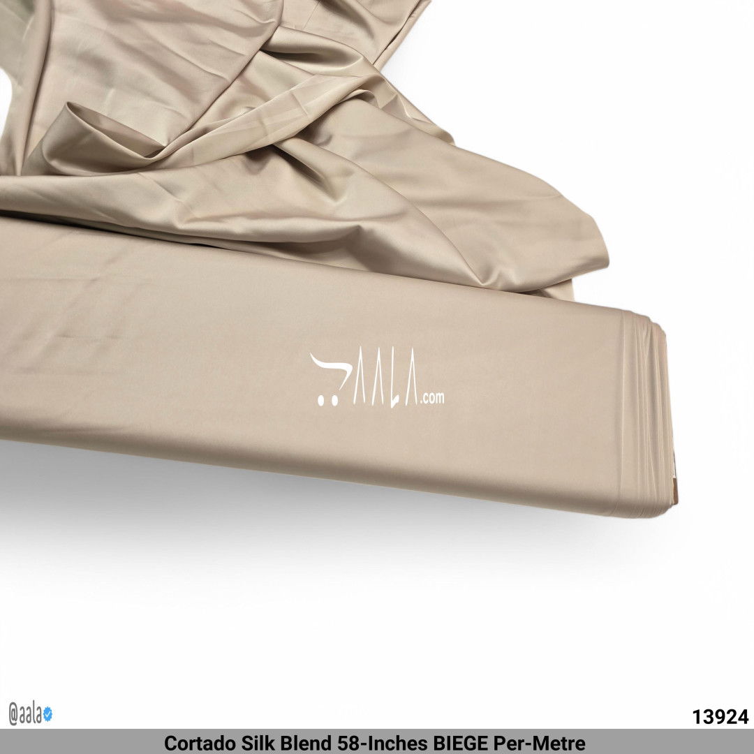 Cortado Silk Blend 58-Inches BIEGE Per-Metre #13924