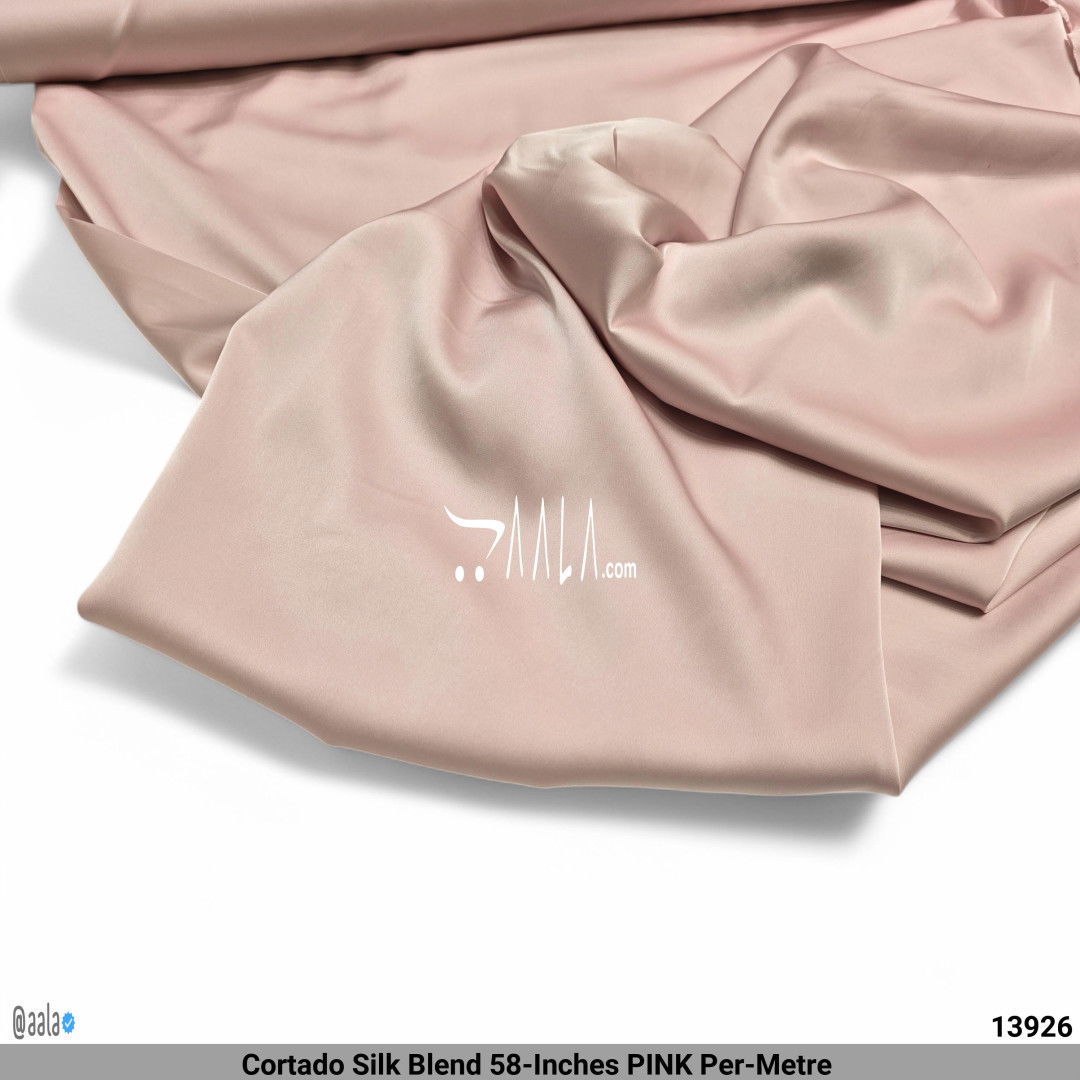 Cortado Silk Blend 58-Inches PINK Per-Metre #13926