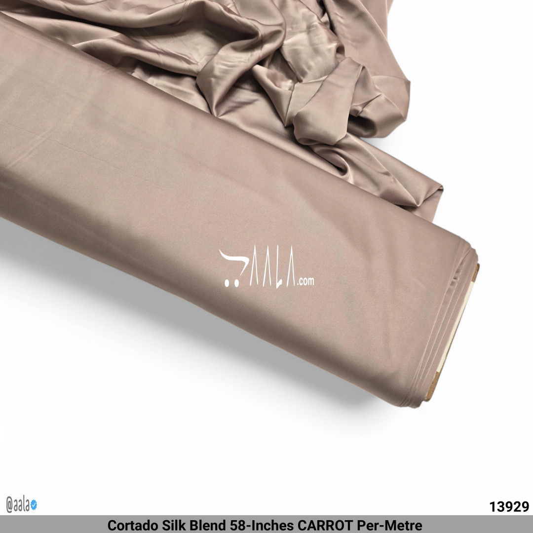Cortado Silk Blend 58-Inches CARROT Per-Metre #13929