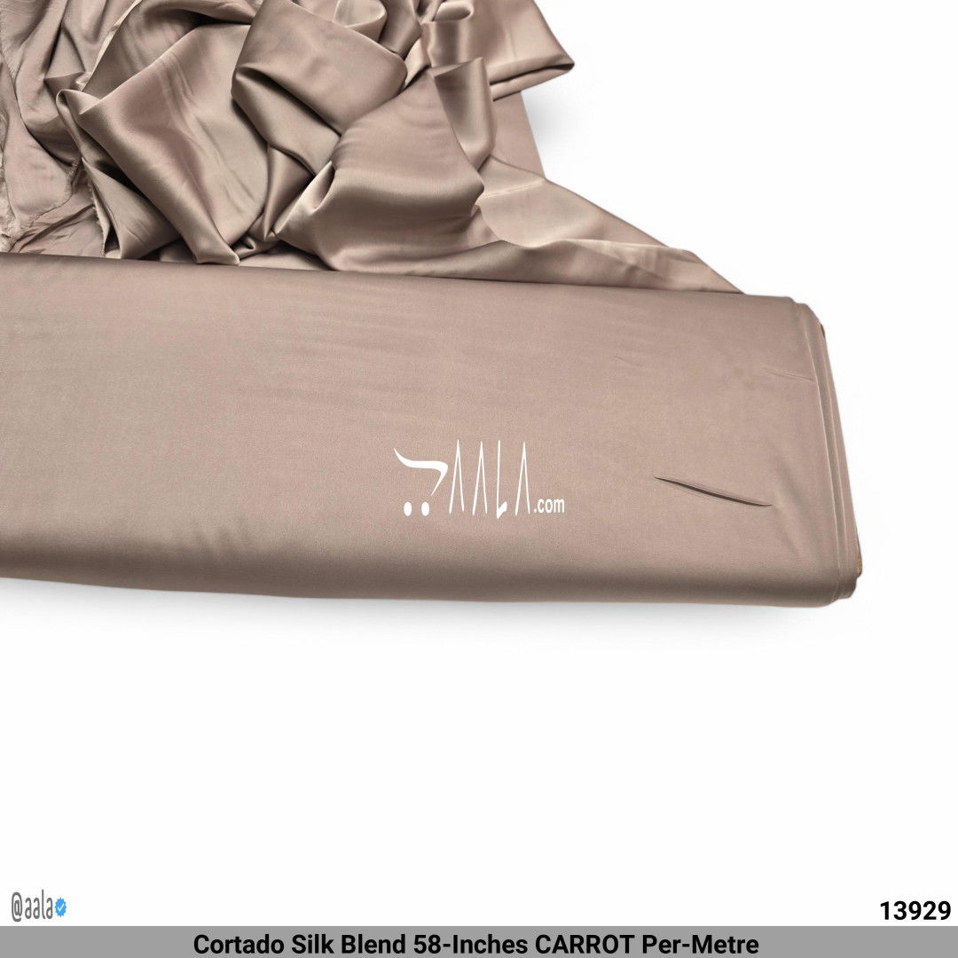 Cortado Silk Blend 58-Inches CARROT Per-Metre #13929
