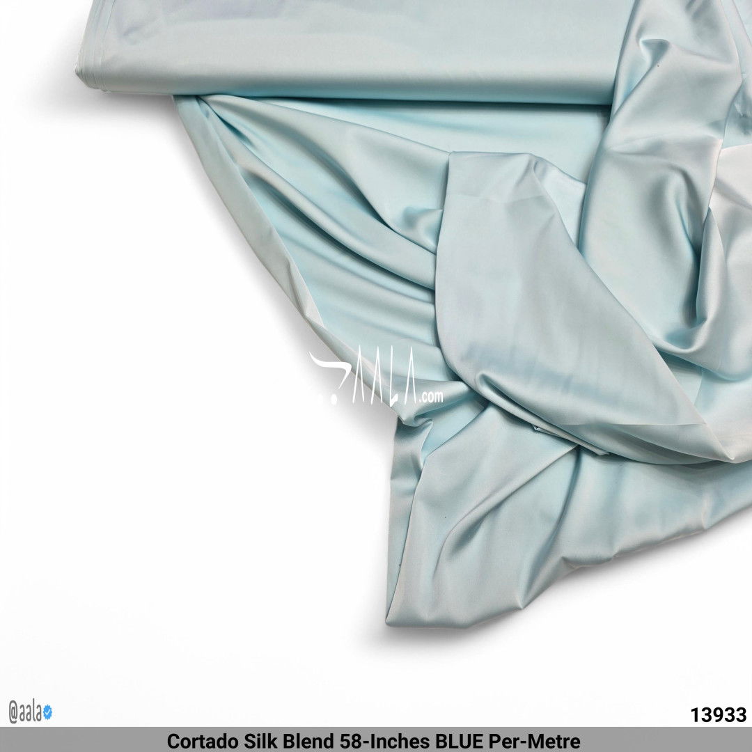 Cortado Silk Blend 58-Inches BLUE Per-Metre 
