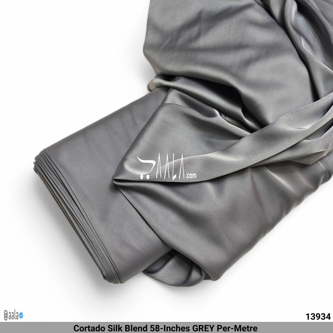 Cortado Silk Blend 58-Inches GREY Per-Metre #13934