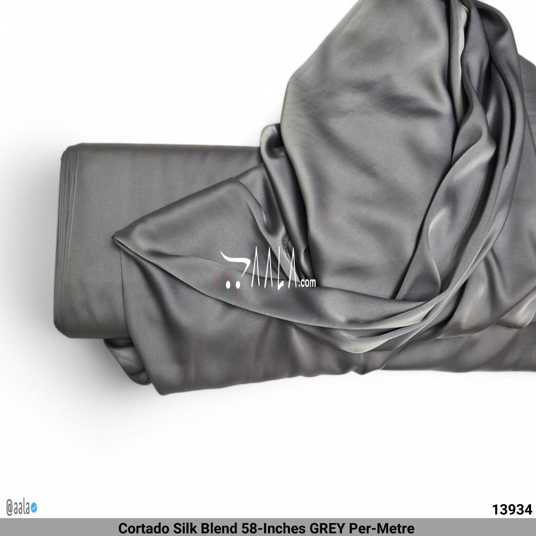 Cortado Silk Blend 58-Inches GREY Per-Metre #13934