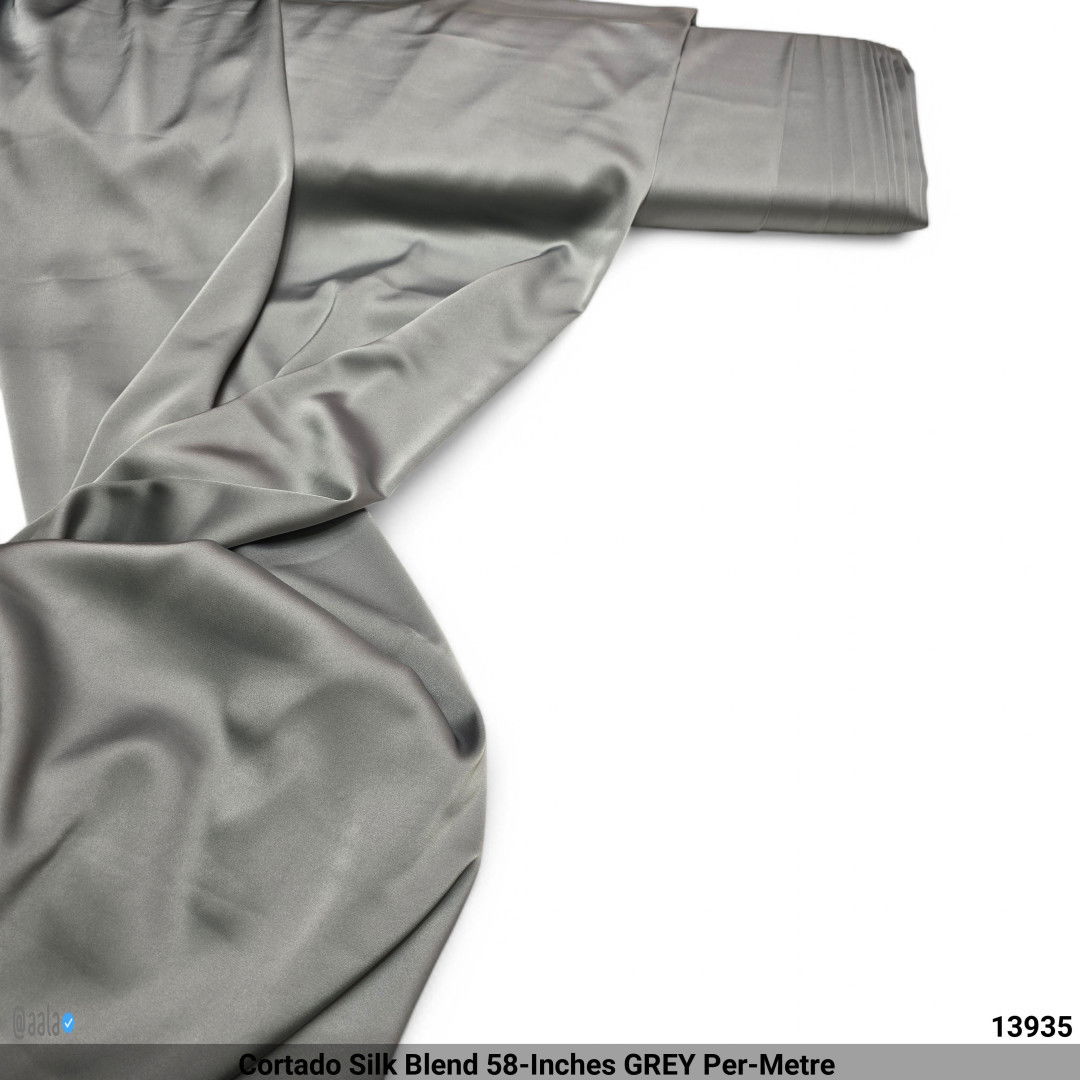 Cortado Silk Blend 58-Inches GREY Per-Metre #13935