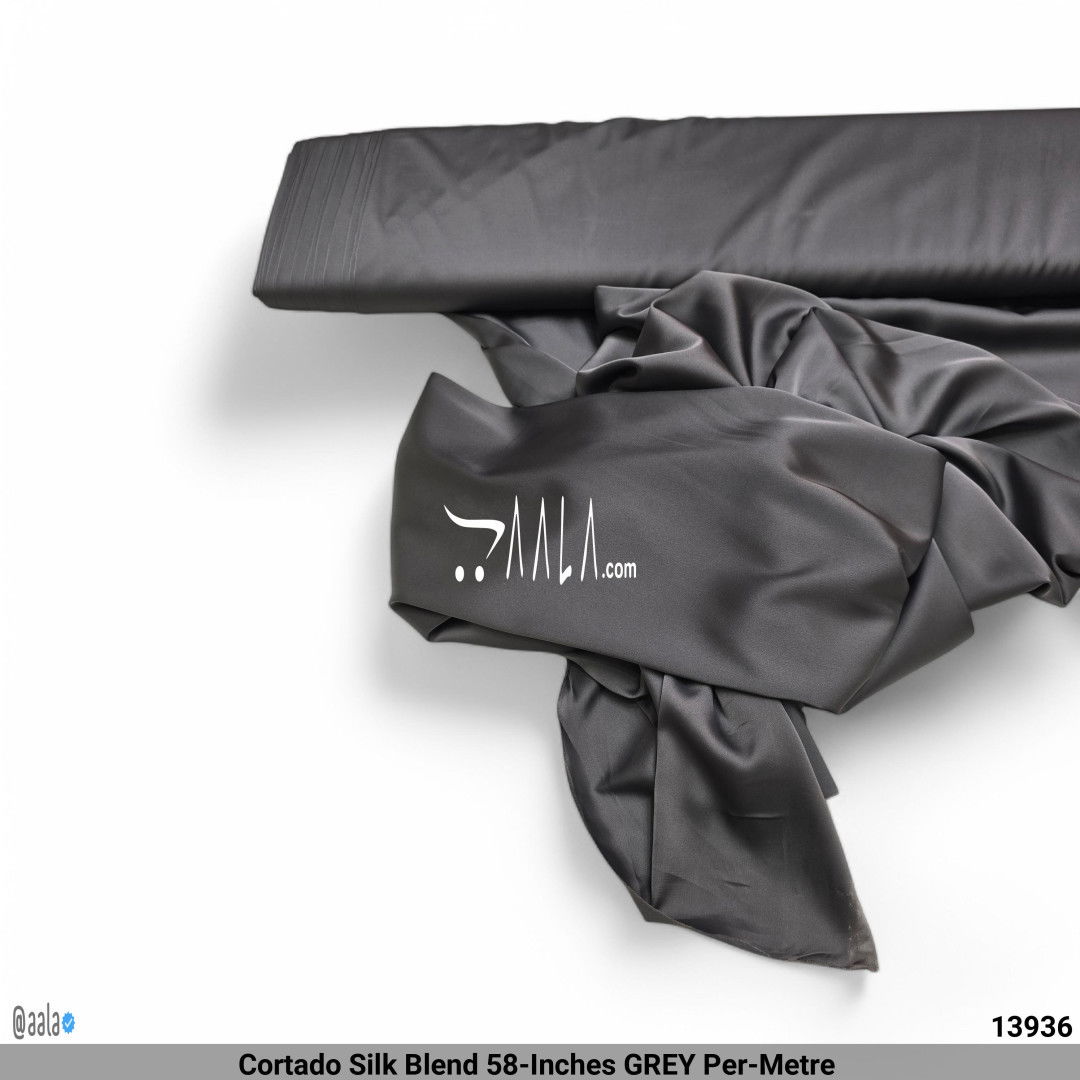 Cortado Silk Blend 58-Inches GREY Per-Metre #13936