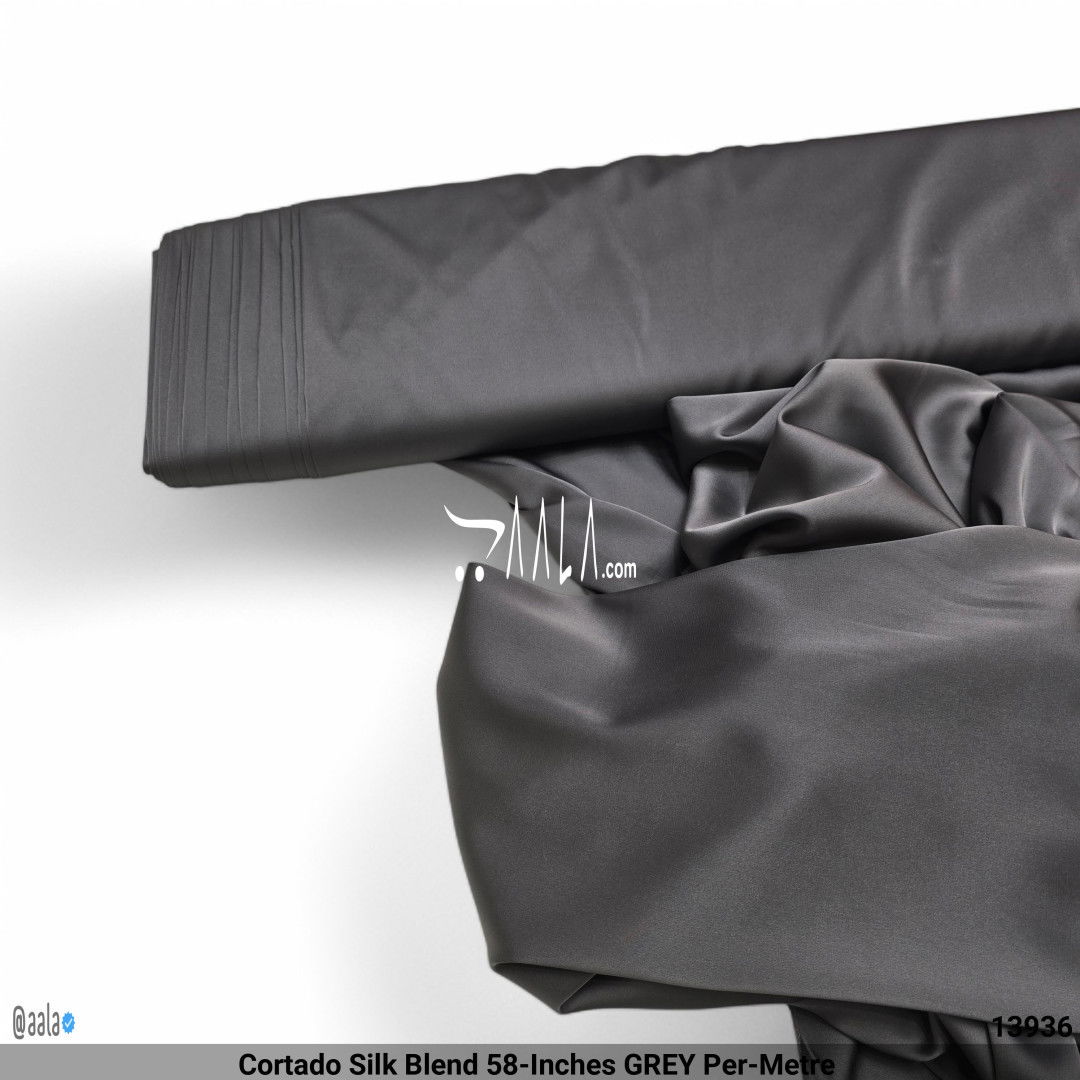 Cortado Silk Blend 58-Inches GREY Per-Metre #13936