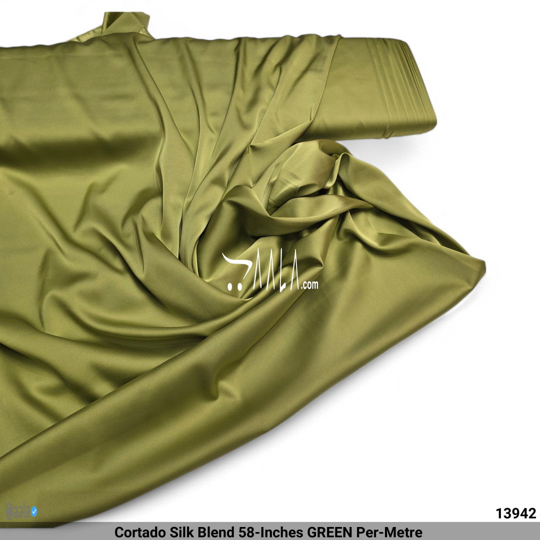 Cortado Silk Blend 58-Inches GREEN Per-Metre 