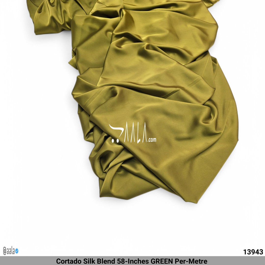 Cortado Silk Blend 58-Inches GREEN Per-Metre 
