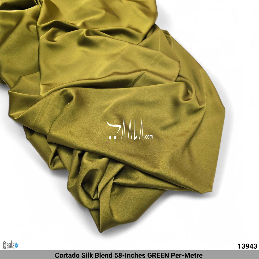 Cortado Silk Blend 58-Inches GREEN Per-Metre 